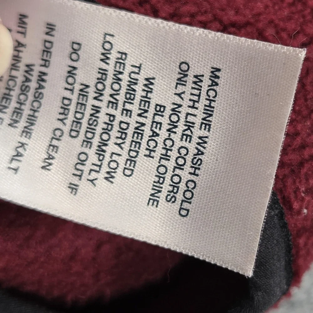 True Religion Vest Mens Medium Red Fleece Full Zip Logo Pockets Outdoor